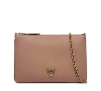 PINKO Flat Clutch Tasche Leder 24 cm braun