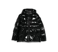 Pinko - Glossy Puffy Coat With Hood And Relaxed Fit - Größe 42 - schwarz