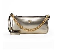 PINKO Half Moon Handtasche Leder 23 cm goldfarben