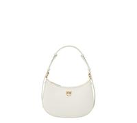Pinko Schultertasche Half Moon Mini Damen fein genarbtes Rindsleder Elfenbein Antikgold