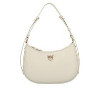 Pinko Half Moon Mini Schultertasche elfenbein, fein genarbtes Rindsleder, Damen