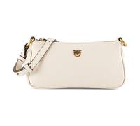 PINKO Half Moon Umhängetasche Leder 23 cm weiss