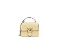Pinko Handtasche Umhängetasche Love One Top Handle Mini Light Vanilla Yellow - Antique Gold gelb