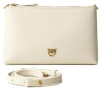 Pinko Hobo Bags - Rectangular Calfskin Shoulder Bag - Gr. unisize - in Weiß - für Damen