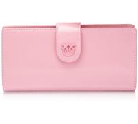 Pinko Horizontal Wallet Gebürstetes Leder, glänzend, Reisezubehör, Geldbörse für Damen, P31B_Rosa Marino-Block Color, 28, P31b_rosa Marine-Block Color, 28