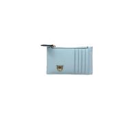 Pinko Kartenhalter Airone – Damen, Leder, hellblau, 5 Kreditkartenfächer, Reißverschluss