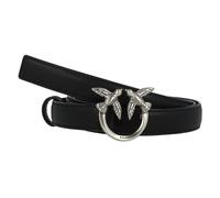 Pinko Damen Gürtel Love Berry H2 Belt Kalbsleder Z99o_schwarz-Old Silver XS