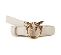 Pinko Gürtel Love Berry H2 Kalbsleder Weiß 90 cm Z14q_Seide-Antik-Gold M