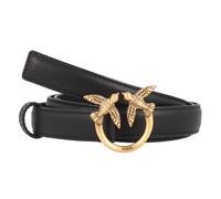 Pinko Gürtel Love Berry H2 Kalbsleder Schwarz Antique Gold – Größe L / 95 cm