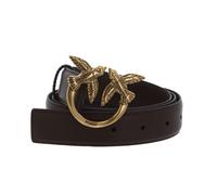 PINKO Love Berry H3 Belt W80 Chestnut Brown - Antique Gold