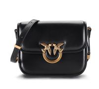 Pinko Love One Mini Umhängetasche schwarz, fein genarbtes Kalbsleder, Damen