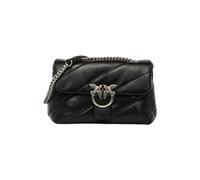 Pinko LOVE CLASSIC PUFF CL SHEEP NAP, Damen Handtasche, Z99O_NERO-OLD SILVER,