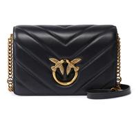 PINKO Love Click Classic Sheep Nappa Big Chevron M Black - Antique Gold