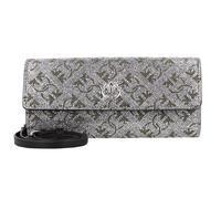 PINKO Love Clutch Geldbörse Leder 19.5 cm silberfarben