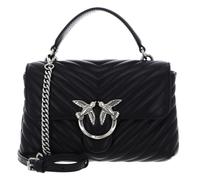 PINKO Love Lady Puff Big CL Sheep Nappa Chevron L Black - Old Silver