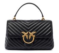 PINKO Love Lady Puff Classic CL Sheep Nappa Chevron M Black - Antique Gold