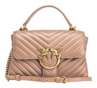 PINKO Love Lady Puff Mini CL Sheep Nappa Chevron S Ginger Biscuit - Antique Gold