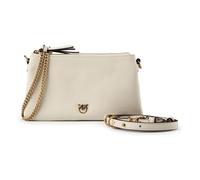 Pinko Double Mini Schultertasche weiß, Leder, Damen