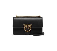 Pinko Damen-Tasche Love One Classic DC Vitello SE, Kalbsleder, Z99q schwarz-Antique Gold