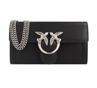 PINKO Love One Clutch Tasche Leder 19 cm nero-old silver
