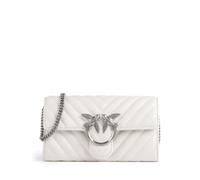 Pinko Love One Geldbörse weiß, fein genarbtes Rindsleder, Damen