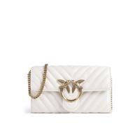PINKO Love One Clutch Tasche Leder 19 cm avorio