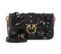 PINKO Love One Mini Bag Umhängetasche Leder 18 cm schwarz