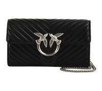 PINKO Love One Mini Icon Wallet C Nappa Chevron S Black - Old Silver