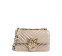 Pinko Love One Mini Schultertasche beige, fein genarbtes Leder, Damen