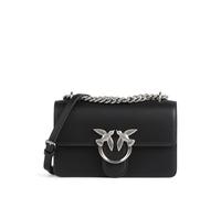 Pinko Love One Mini Schultertasche schwarz, fein genarbtes Rindsleder, Damen