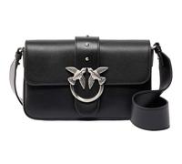 PINKO Schwarze Kalbsleder Bos Taurus Schultertasche Einheitsgröße