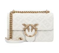 PINKO Love One Schultertasche Leder 21 cm bianco seta-antique gold (TAS023745)