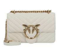 Pinko Damen Sheep Nappa C Love ONE MINI DC SCHAFNAPPA C, Z14Q_Bianco SETA-Antique Gold