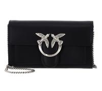 PINKO Clutch-Tasche Love One Leder 19 cm Nero-Old Silver