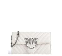 Pinko Damen Sheep Nappa Love ONE Wallet C SCHAFNAPPA, Z14O_Bianco SETA-Old Silver