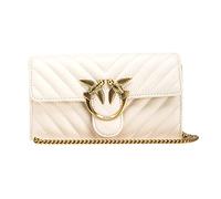 Pinko LOVE ONE WALLET C SHEEP NAPPA, Damen LOVE ONE WALLET C SCHAFNAPPA, Z14Q_BIANCO SETA-ANTIQUE GOLD,