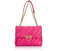 Pinko Love Puff Big Cl Sheep Nappa, Damen-Tasche, Schwarz, Einheitsgröße, N17q_pink Pinko-antique Gold, Einheitsgröße