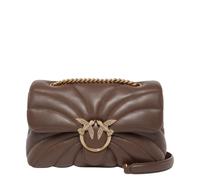 Pinko Love Puff Classic Schultertasche dunkelbraun, Leder, Damen