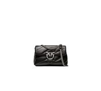 Pinko LOVE CLASSIC PUFF CL SHEEP NAP, Damen Handtasche, Z99O_NERO-OLD SILVER,