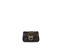 Pinko Love Mini Puff Cl Sheep Nappa, Damen-Tasche, Einheitsgröße, Z99q_schwarz-antique gold, Einheitsgröße