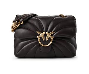 PINKO Love Puff Schultertasche Leder 30 cm schwarz
