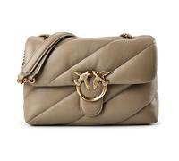 PINKO Graue Kalbsleder Bos Taurus Schultertasche Einheitsgröße