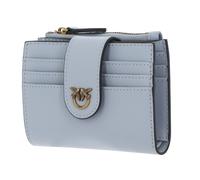 Pinko Damen-Geldbörse Azzurro Celeste, Leder hellblau, Knopfverschluss, Galvanik antikes Gold