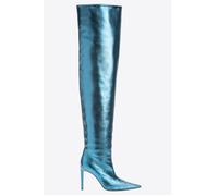 PINKO Pleyel Cuissard Pelle Laminata Petrol Blue-pacific Blue Größe: 36 | Stiefel Outlet | Damen | Blau