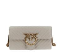 PINKO Love One Clutch Tasche Leder 19 cm avorio