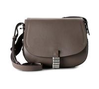 PINKO Saddle Umhängetasche Leder 24 cm grau