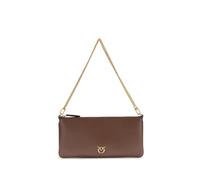 PINKO Schultertasche aus braunem Kalbsleder Bos Taurus Einheitsgröße