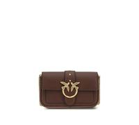 PINKO Schultertasche aus braunem Kalbsleder Bos Taurus Einheitsgröße