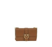 PINKO Schultertasche aus braunem Kalbsleder Bos Taurus Einheitsgröße