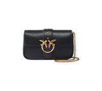 Pinko Umhängetasche Love One Pocket C Leder 19,5 cm Schwarz Antikgold